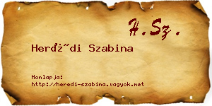 Herédi Szabina névjegykártya